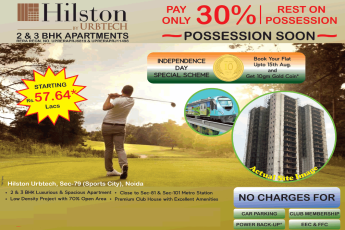 Pay only 30% rest on possession at Urbtech Hilston, Noida